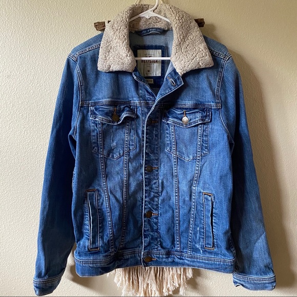 hollister sherpa denim jacket